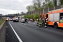 VU Auffahrunfall A 3 Rich Oberhausen kurz vor AS Koeln Dellbrueck P170